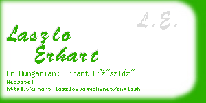 laszlo erhart business card